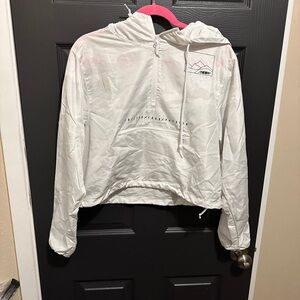 White Hooded Jacket with Logo